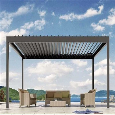 Sistema de telhado com venezianas à prova d'água Pérgola de alumínio