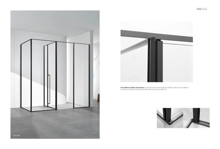 Stainless Steel With Gold Framed Shower Room Stainless Steel With Gold Framed Shower Room